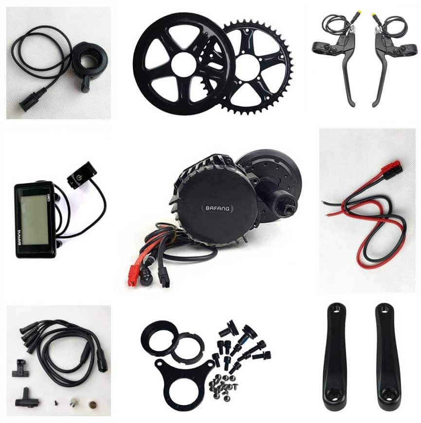 BAFANG BBS mid-motor electric bike conversion kit packing