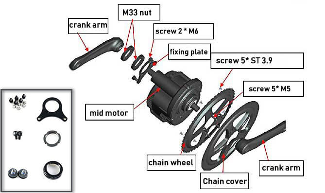 BAFANG BBS mid-motor electric bike conversion kit installation