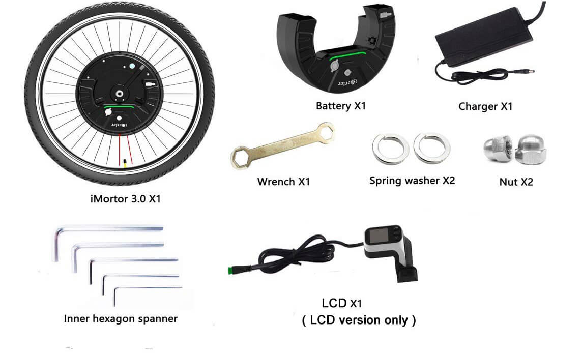 imortor3 electric bike conversion kit packing