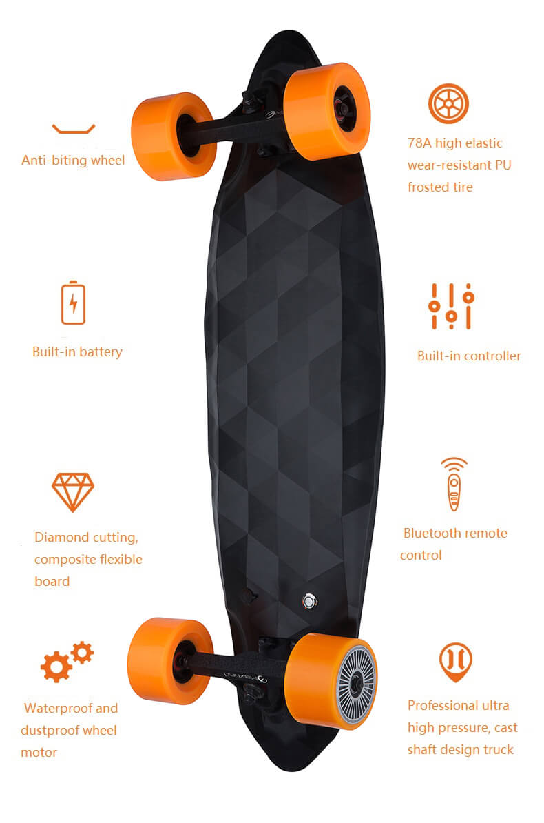 MAX-2 electric scooter 4 wheel electric longboard dual motor skateboard