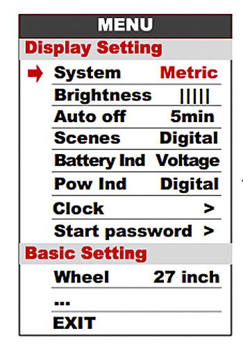 bafang 850C  display setting