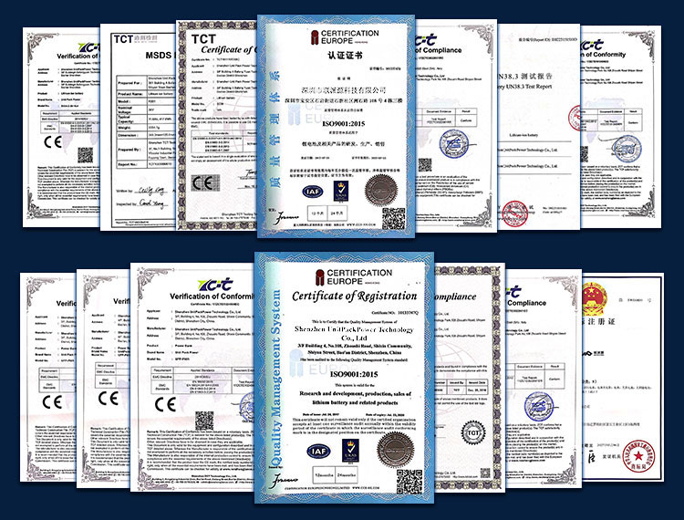 battery certificate