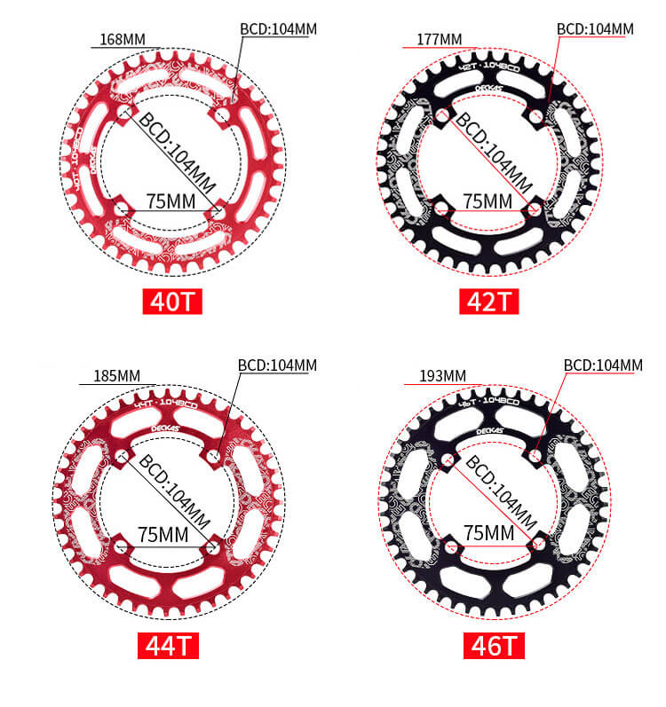 104BCD bike chain wheel 42T 44T 46T 48T 50T 52T chainwheel for  road bike mountain bike