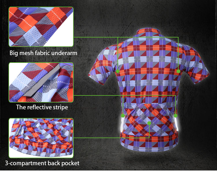 2019 bike clothing mtb jersey with reflective strips