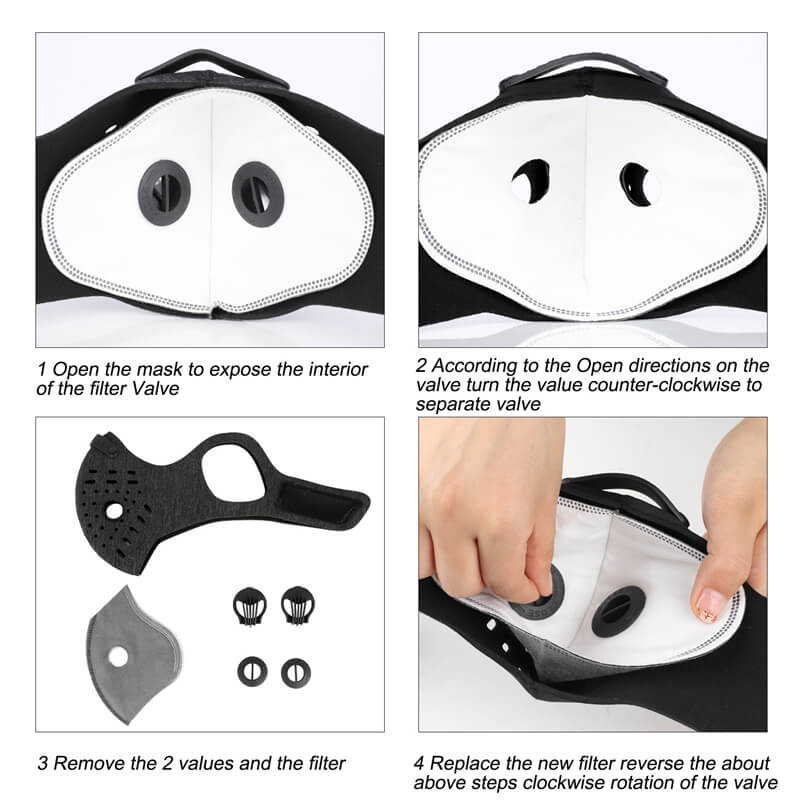 N95 KN95 Coronavirus Antiviral Face Mask With Filter Running Cycling Ourdoor Anti-Pollution Anti Dust Face Mask