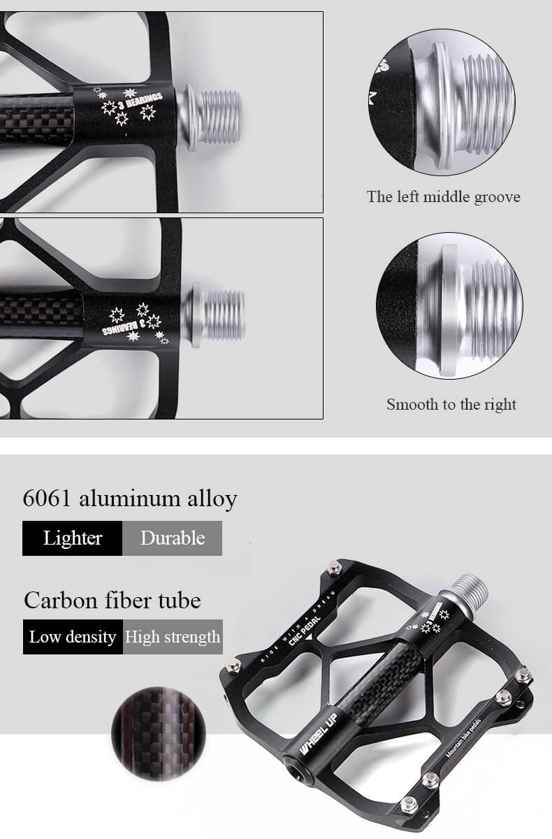 MTB Road Bike Pedals with Sealed Bearings Bicycle Pedals Wide Platform Flat Pedals  - Pedales de bicicleta de carretera MTB con rodamientos sellados Pedales de bicicleta Pedales planos 
