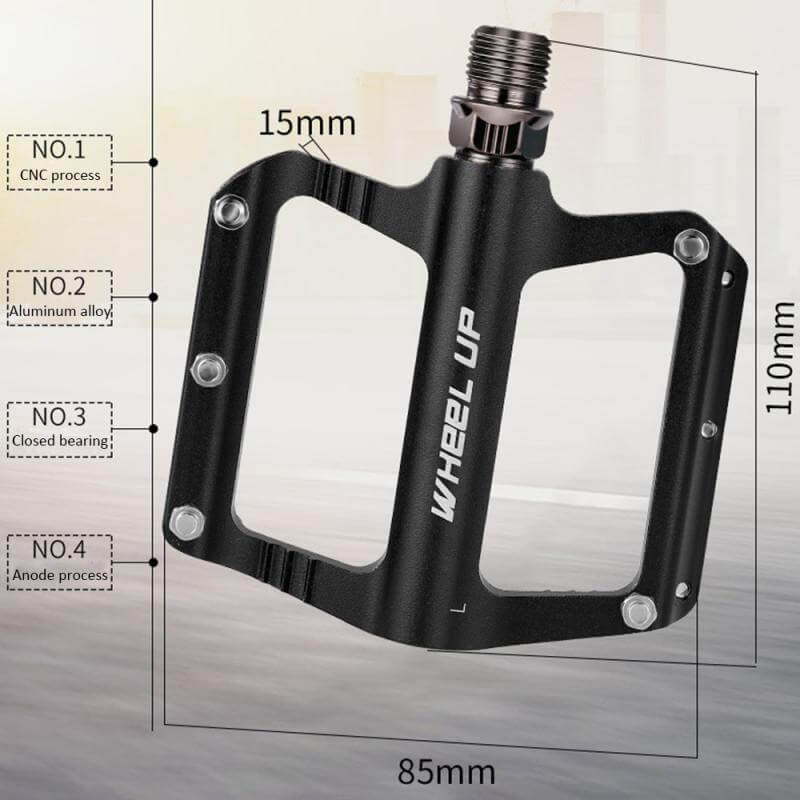 MTB Road Bike Pedals with Sealed Bearings Bicycle Pedals Wide Platform Flat Pedals  - Pedales de bicicleta de carretera MTB con rodamientos sellados Pedales de bicicleta Pedales planos 