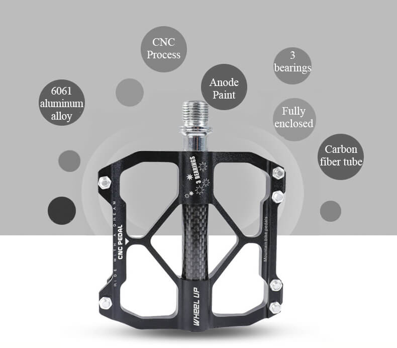 MTB Road Bike Pedals with Sealed Bearings Bicycle Pedals Wide Platform Flat Pedals  - Pedales de bicicleta de carretera MTB con rodamientos sellados Pedales de bicicleta Pedales planos 