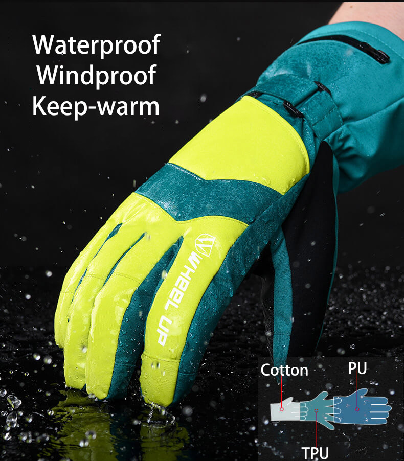 Motorcycle cycling winter gloves Windproof Waterproof winter gloves Warm ski gloves Snowboard gloves -Guantes de invierno para ciclismo de motocicleta Guantes de invierno impermeables a prueba de viento Guantes de esquí calientes Guantes de snowboard
