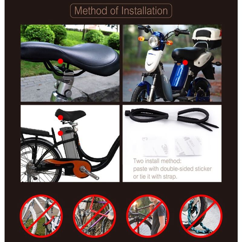 Wireless Alarm for bike scooter motorcycle door IP55 Waterproof Adjustable Anti-theft Alarm Wireless Alarm for bike scooter motorcycle door IP55 Waterproof Adjustable Anti-theft Alarm