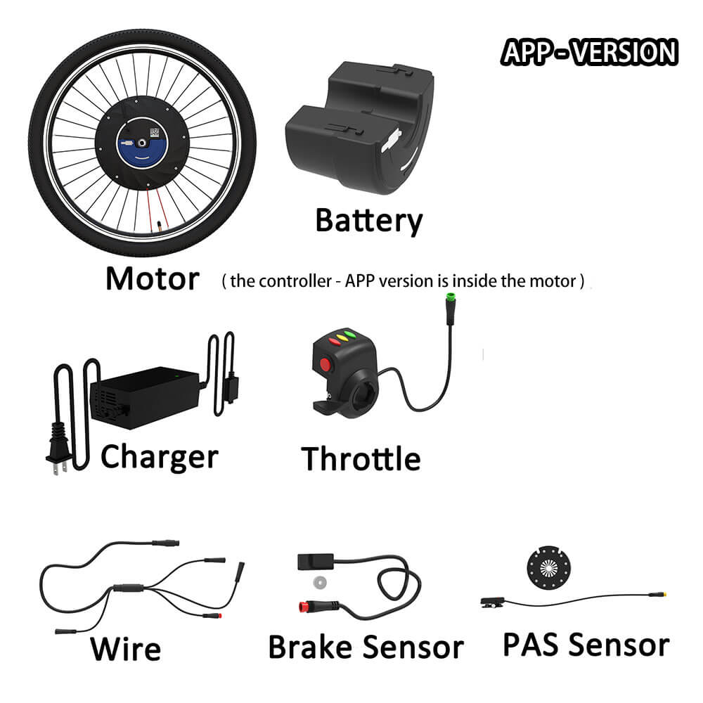 imortor1 front wheel electric bike kit package