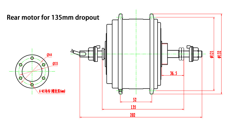electric bike conversiont kit xiongda 2-speed motor