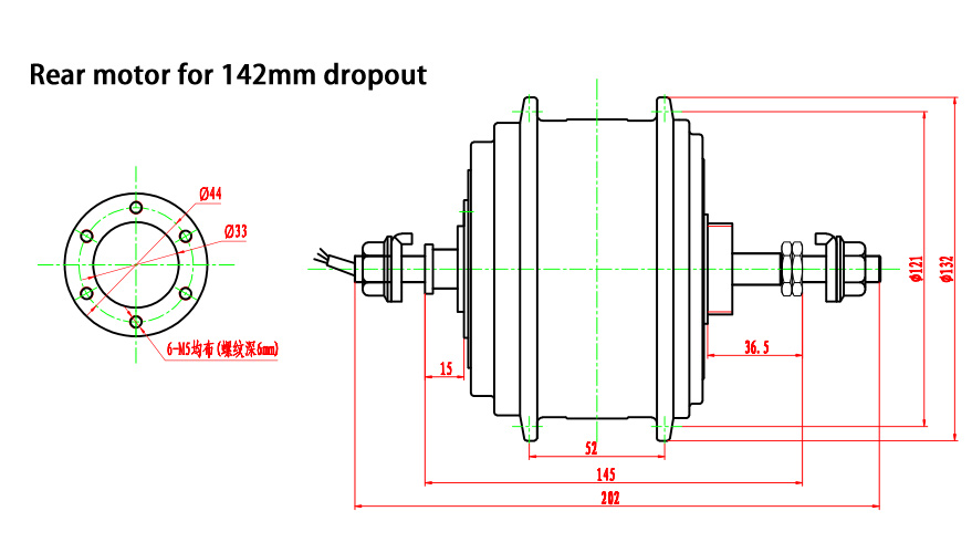 xiongda 2-speed motor ebike kit