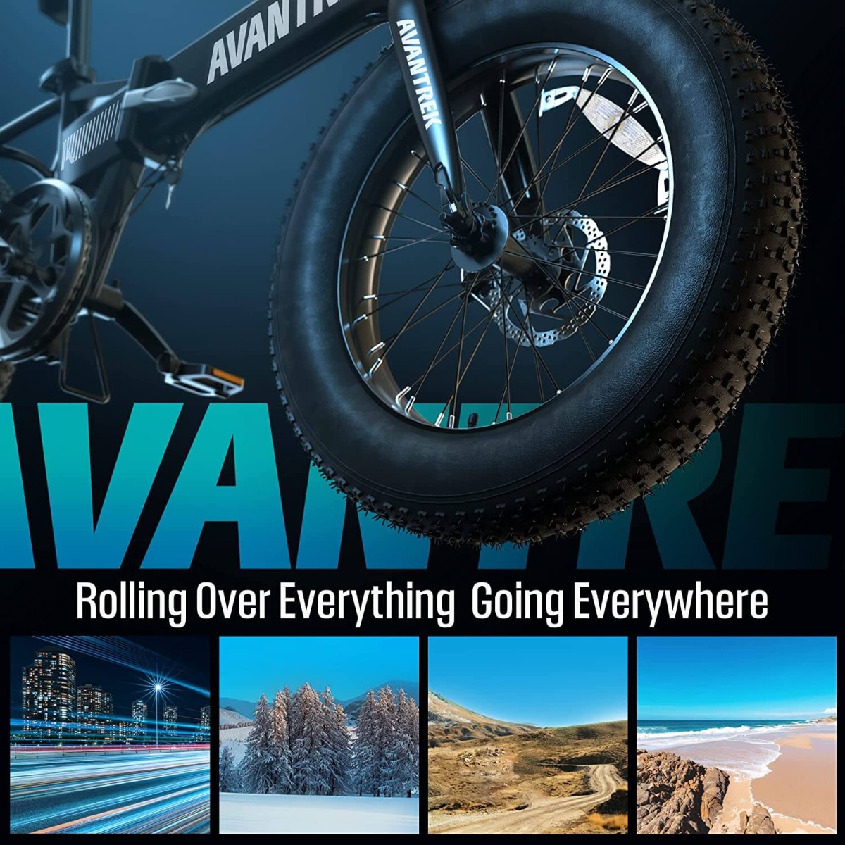 20 inch fat tire electric bike 48V 500W folding ebike