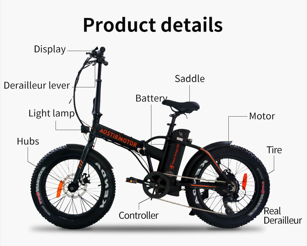 20 inch fat tire foladable electric bike 36V 500W folding best ebike