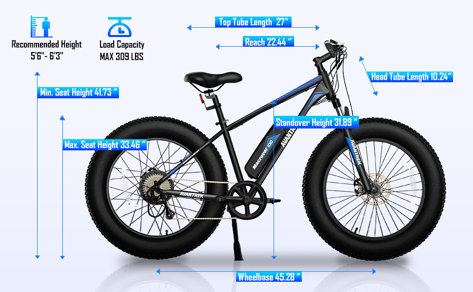 26inch fat tire electric bike 36V 500W ebike