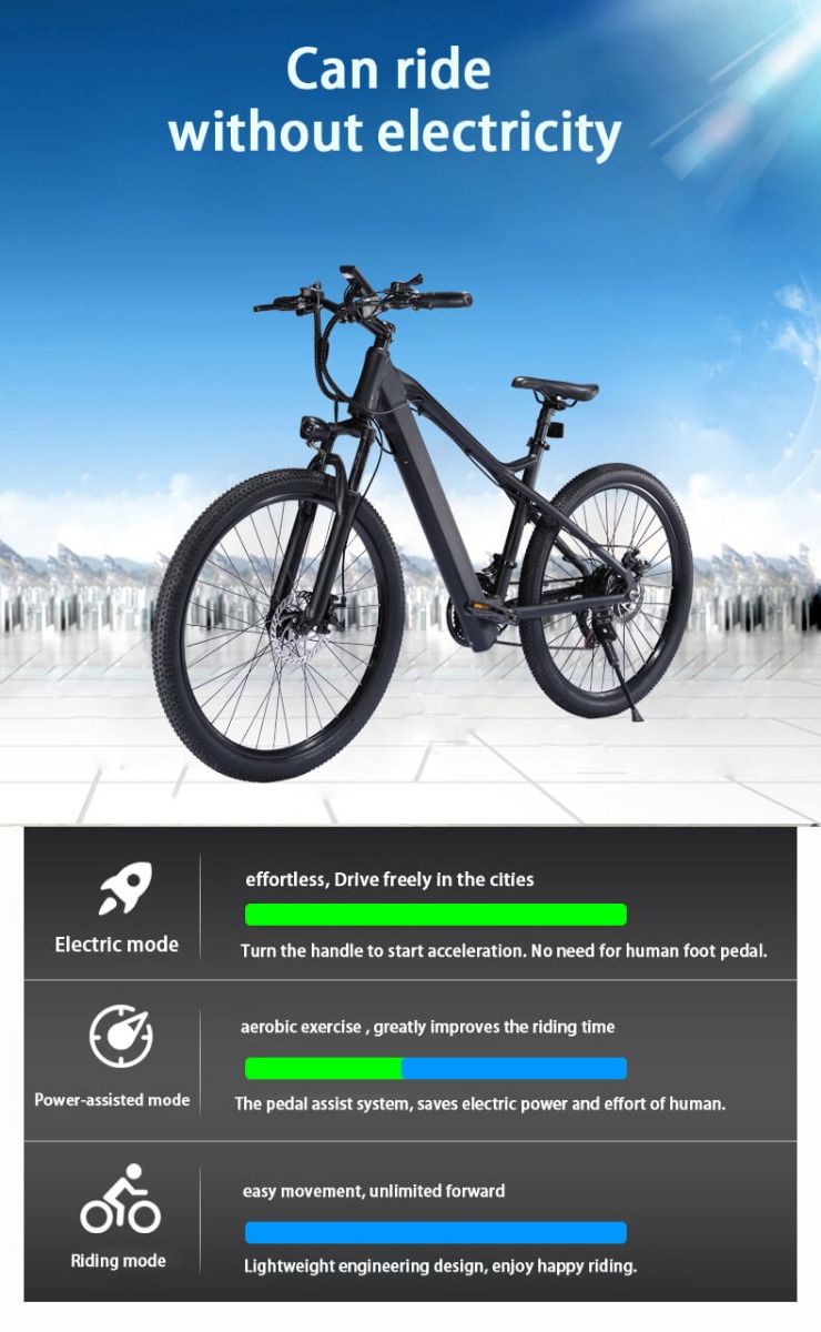 26inch electric mountain bike 36V 350W ebike