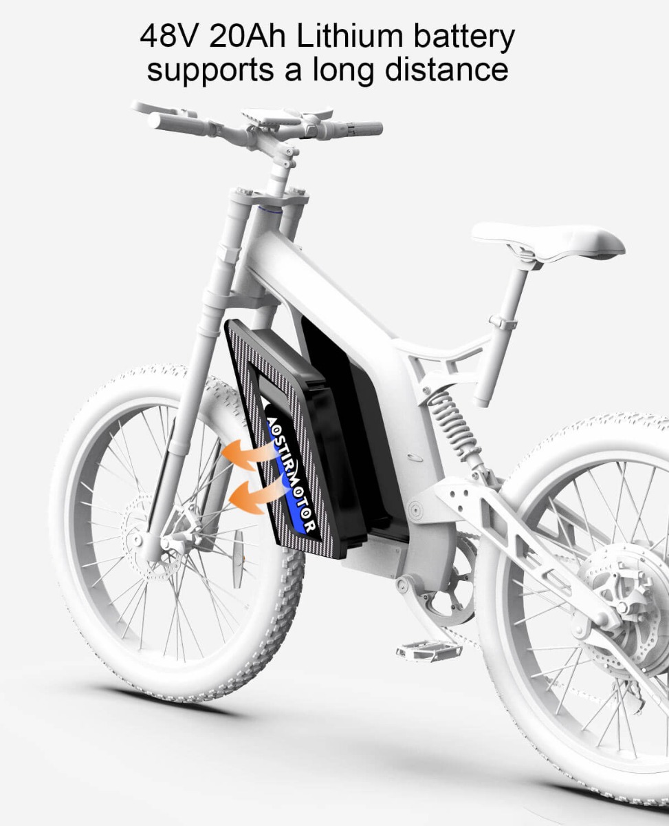 48V1500W strong power 26 inch fat tire electric mountain bike 