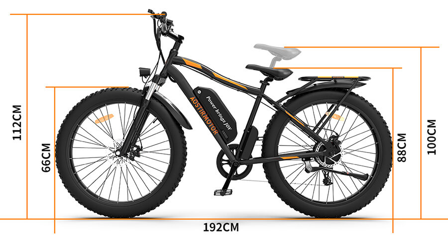 48V 750W fast electric bike 26" fat tire ebike