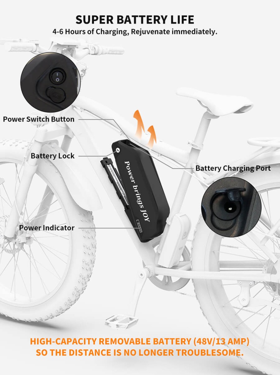 48V 750W fast electric bike 26" fat tire ebike