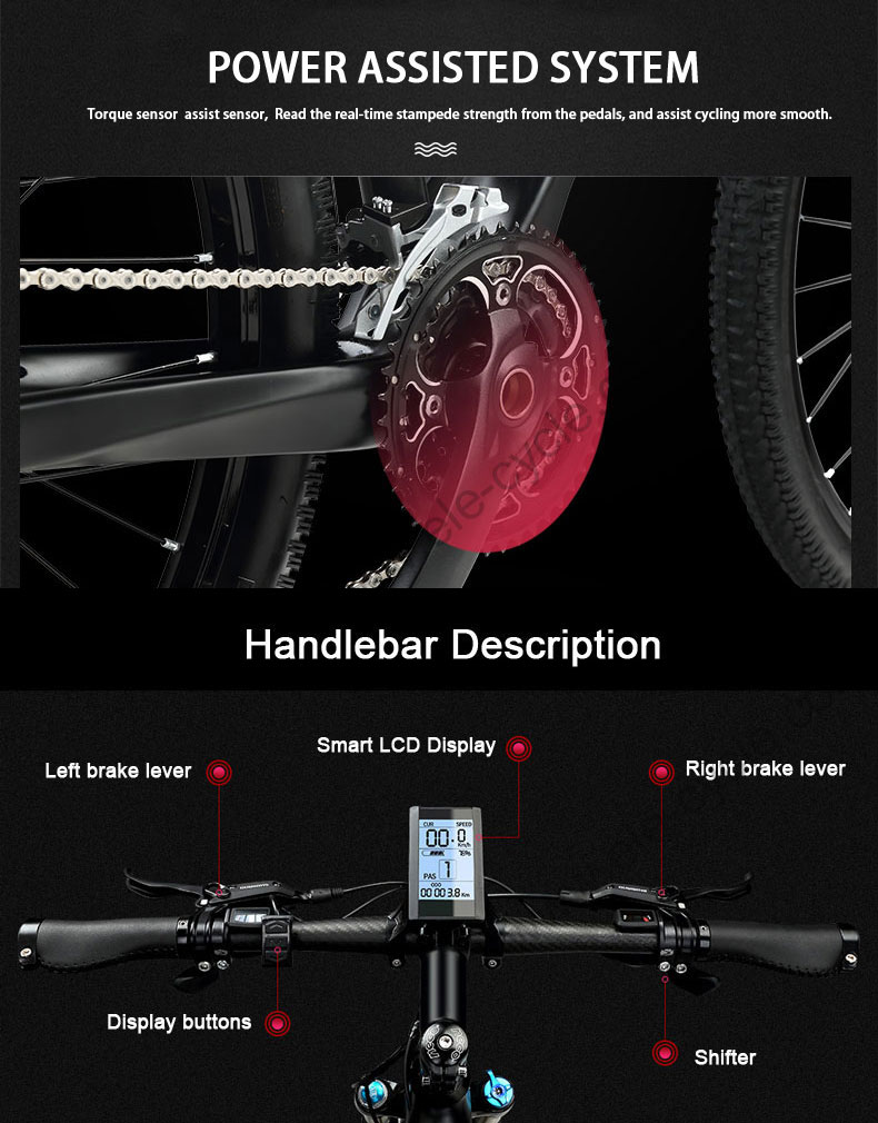 carbon smart electric mountain bike