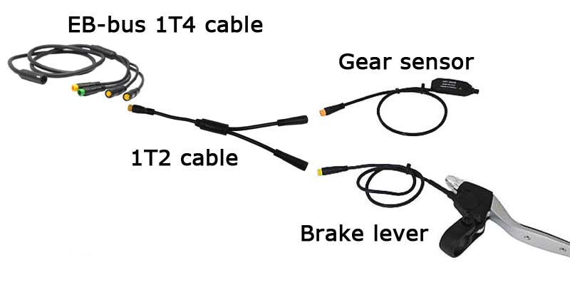 bafang gear shift sensor with 1t2 cable