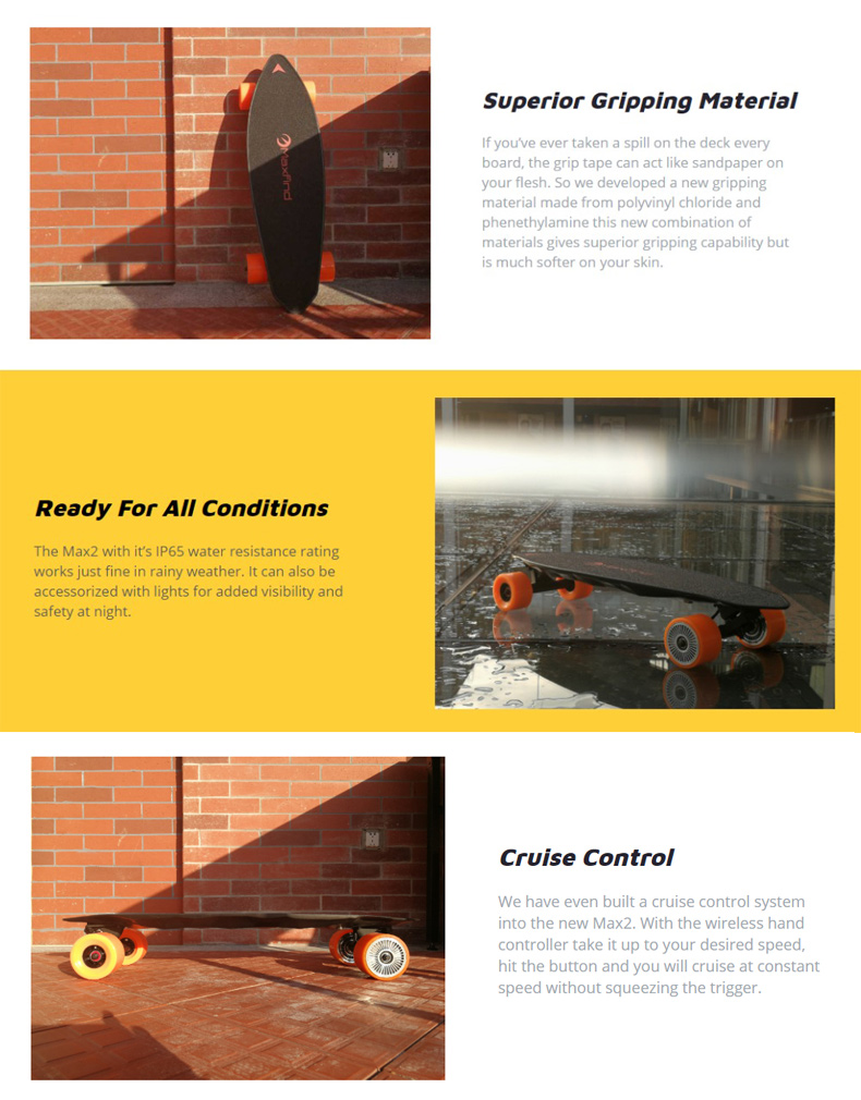 MAX-2 electric scooter 4 wheel electric longboard dual motor skateboard