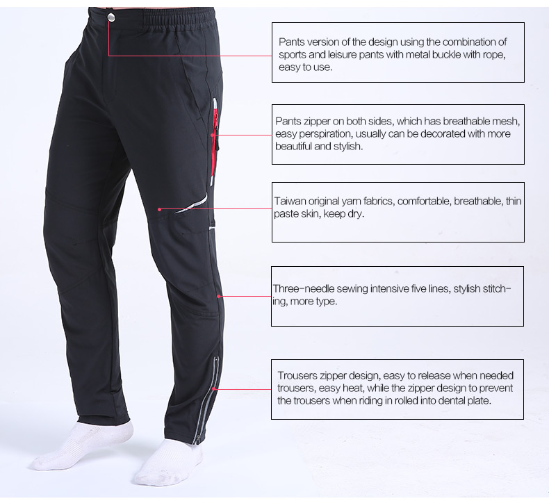 Spring Autumn Cycling Pants Long Sport Pants 